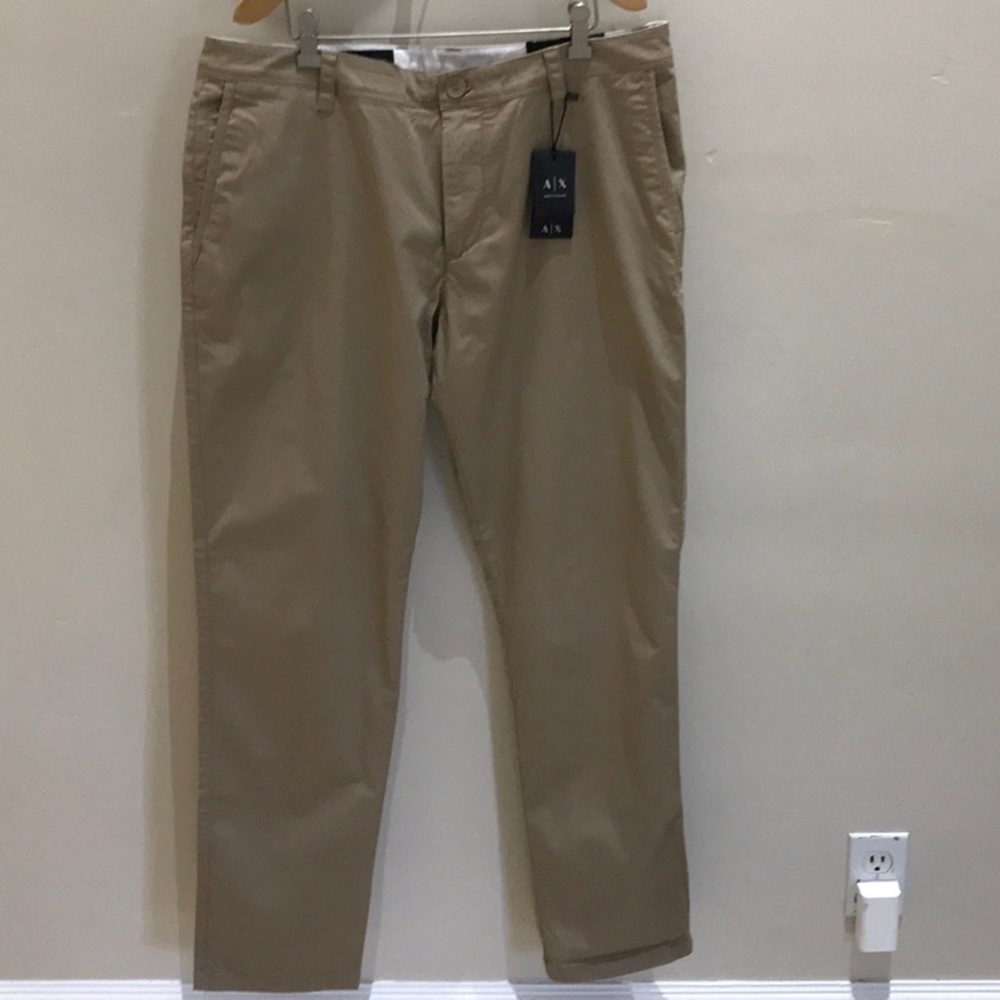 Armani Exchange Men's Tan Straight Chinos 36 NWT $40. $40 off price